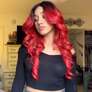 Red Ombré Wig